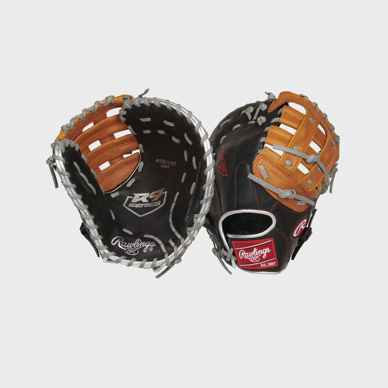 Rawlings R9 Baseball Contour Series First Base Mitt 12-Inch Baseball Glove