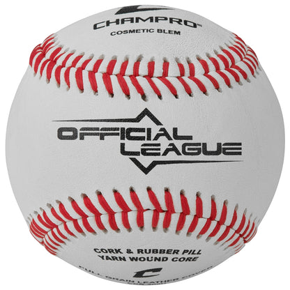 Champro CBB-200D Official League Leather Cosmetic Blem Baseball (Dozen)