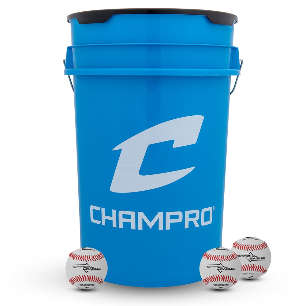 Champro 6 Gallon Bucket with 24 CBB-200D Baseballs