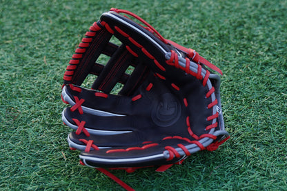 11.75" Infield H-Web Grace Glove - Black/Red