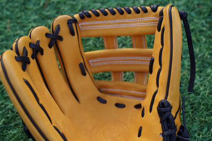 12.50" H-Web Outfield Grace Glove - Black/ Tan