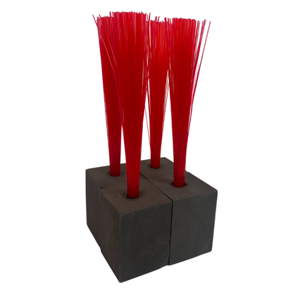 Markwort Foam Baseball Base Plugs with Red Bristles - 4 Pack