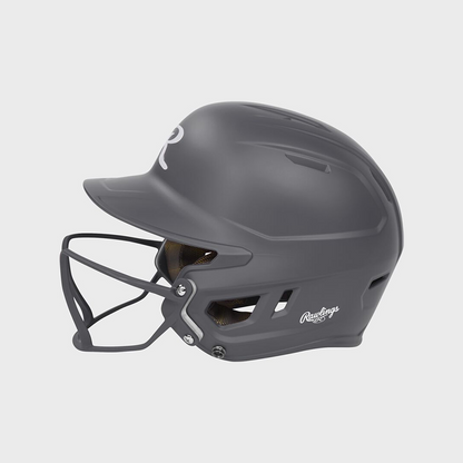 Rawlings Mach Hi-Viz  Matte 1-Tone Batting Helmet With Attached Viz Guard