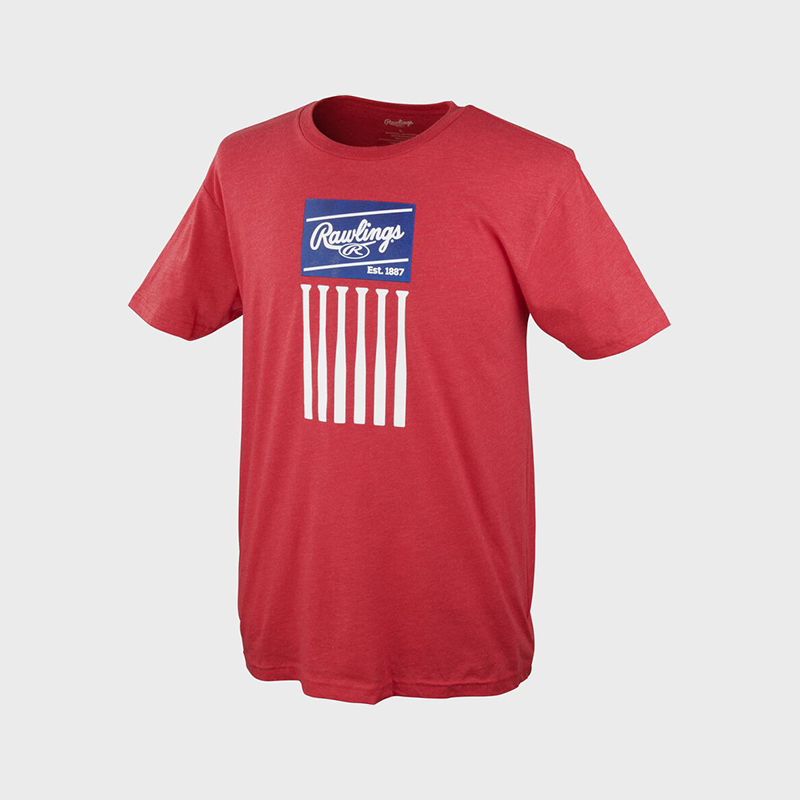 Rawlings Adult Rawlings Bat Flag T-Shirt