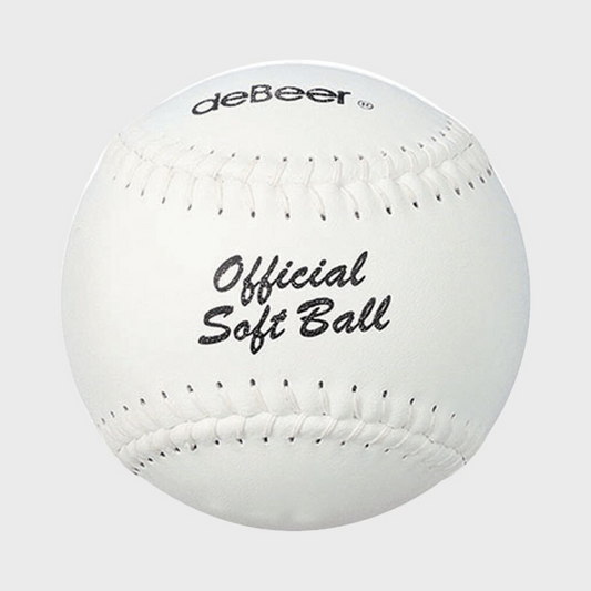 Debeer 14-Inch White Flatseam Official Softball - 6 Pk