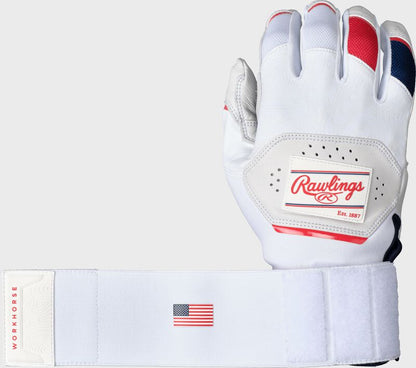 Rawlings Youth Workhorse Compression Strap Baseball Batting Gloves