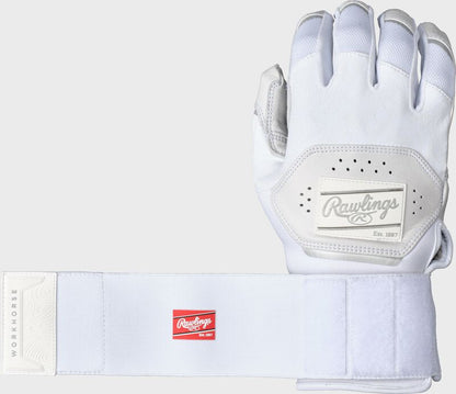 Rawlings Youth Workhorse Compression Strap Baseball Batting Gloves