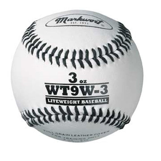 Markwort Lite Weight and Weighted White Leather Baseball