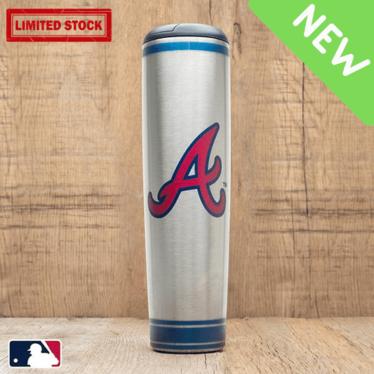 Atlanta Braves "A" Metal Dugout Mug | Stainless Steel Baseball Bat Mug