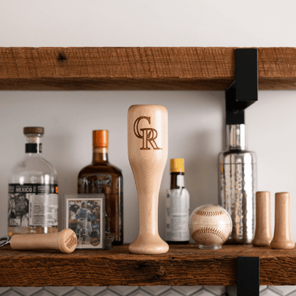 Colorado Rockies "CR" Wined Up® | Baseball Bat Wine Mug