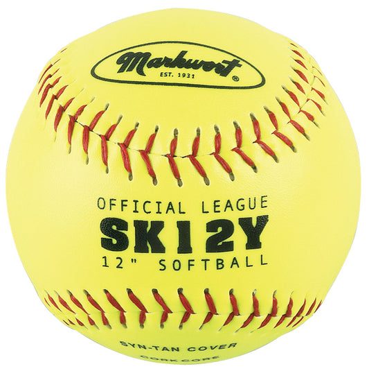 Markwort 12" Synthetic Leather Softballs - Yellow