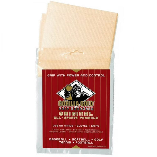 Gorilla Gold Grip Enhancer -  Baseball/Softball Tackifying Grip Enhancer Towel
