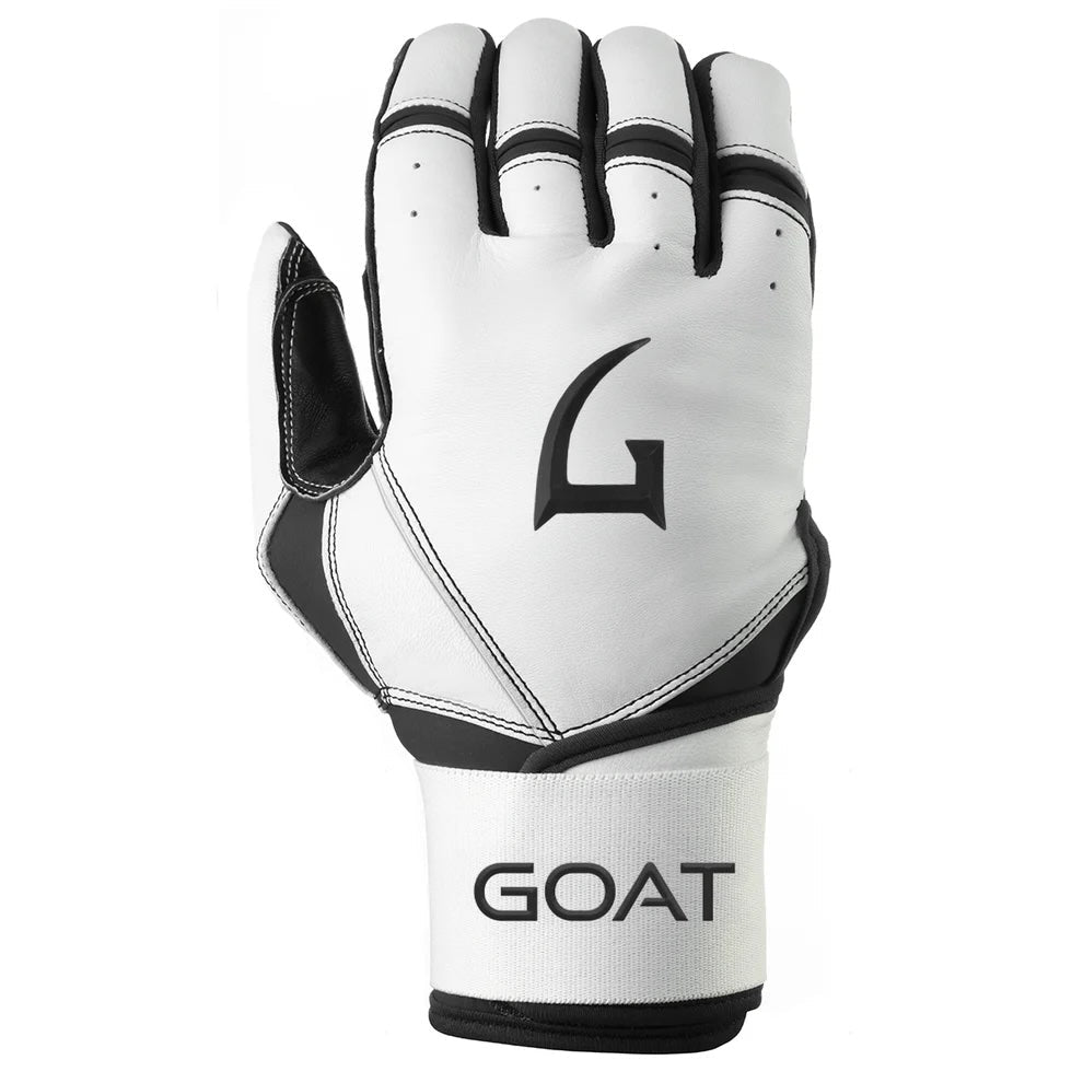 Origin Series Long Cuff White and Black Batting Gloves - Youth