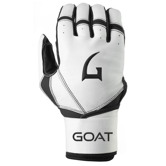 Origin Series Long Cuff White and Black Batting Gloves - Youth