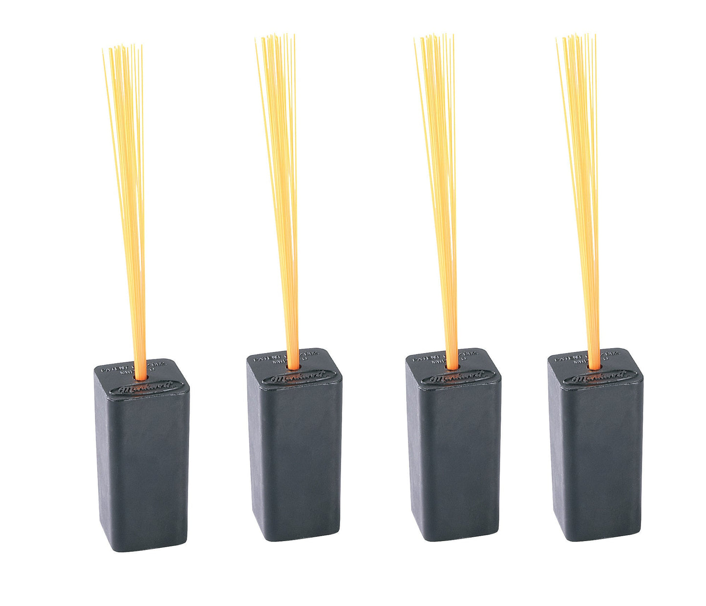Markwort Black Baseball Base Plugs with Orange Bristles - 4 Pack